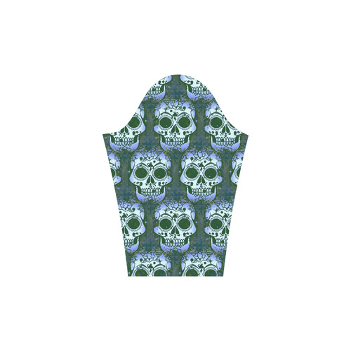 new skull allover pattern 05D by JamColors Rhea Loose Round Neck Dress(Model D22)