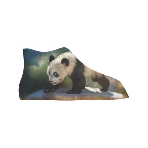 A cute painted panda bear baby Vancouver H Women's Canvas Shoes (1013-1)