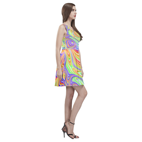 more colors in life 22D Thea Sleeveless Skater Dress(Model D19)