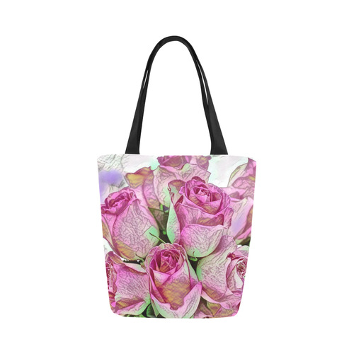 Floral ArtStudio 30 by JamColors Canvas Tote Bag (Model 1657)