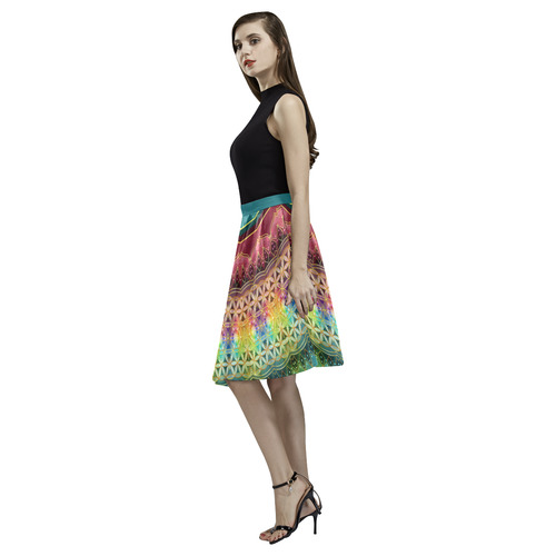 Breath Of Life Mandala Melete Pleated Midi Skirt (Model D15)