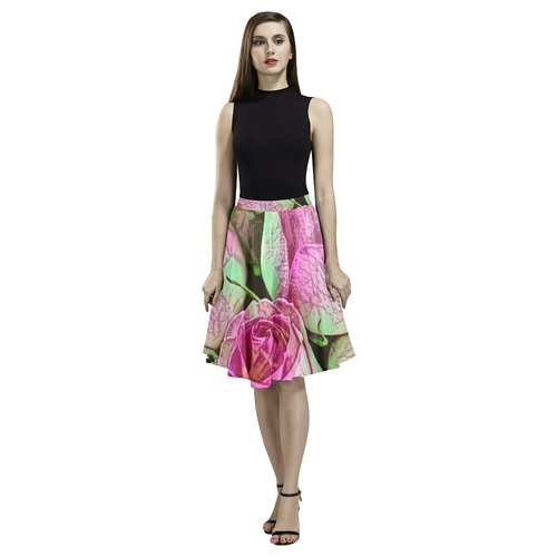 Floral ArtStudio 30 by JamColors Melete Pleated Midi Skirt (Model D15)