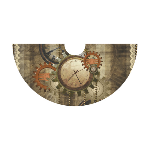 Steampunk, wonderful noble desig, clocks and gears Thea Sleeveless Skater Dress(Model D19)