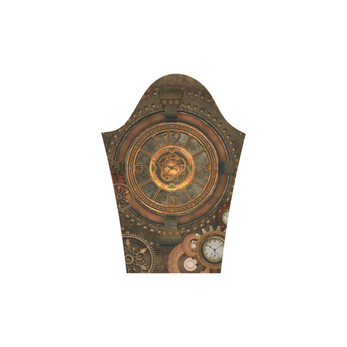 Steampunk, wonderful vintage clocks and gears Rhea Loose Round Neck Dress(Model D22)