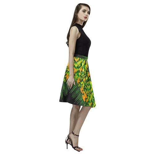 Magical forest of freedom and hope Melete Pleated Midi Skirt (Model D15)