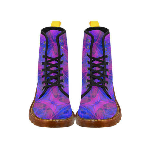 Alien Geometry in Blue and Purple Martin Boots For Women Model 1203H