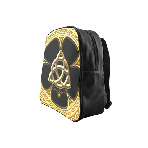 The celtic knote, golden design School Backpack (Model 1601)(Small)