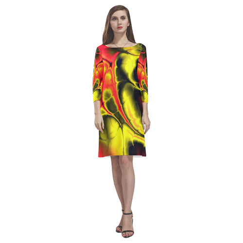 awesome fractal 36 Rhea Loose Round Neck Dress(Model D22)