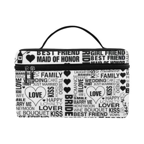 Wedding Bride Gift Cosmetic Print Case by Juleez Cosmetic Bag/Large (Model 1658)