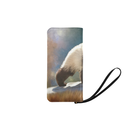 A cute painted panda bear baby. Women's Clutch Purse (Model 1637)