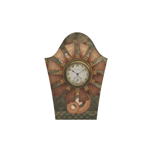 Steampunk, wonderful clocks in noble design Rhea Loose Round Neck Dress(Model D22)