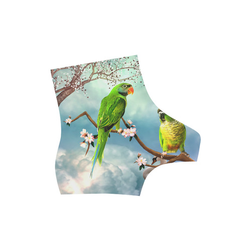 Funny cute parrots High Grade PU Leather Martin Boots For Women Model 402H