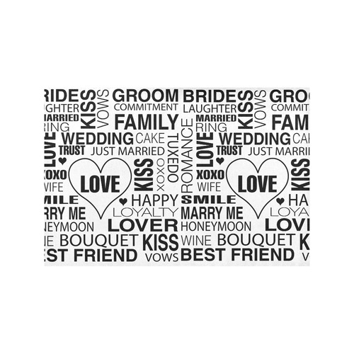 Wedding Gift Bride Groom Placemat Set 2 Print by Juleez Placemat 12’’ x 18’’ (Two Pieces)