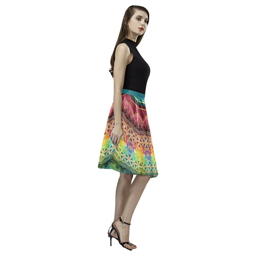 Breath Of Life Mandala Melete Pleated Midi Skirt (Model D15)