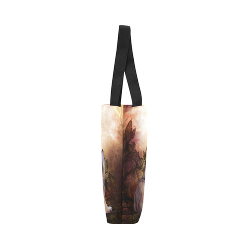 Beautiful wolf in the night Canvas Tote Bag (Model 1657)