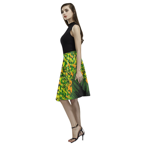 Magical forest of freedom and hope Melete Pleated Midi Skirt (Model D15)