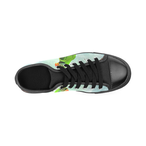 Funny cute parrots Men's Classic Canvas Shoes (Model 018)