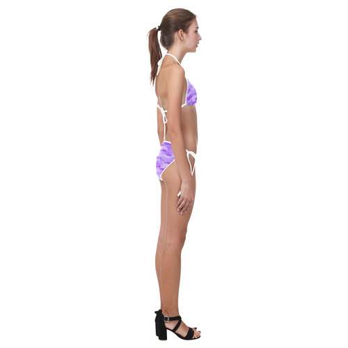 Purple Camo Custom Bikini Swimsuit (Model S01)