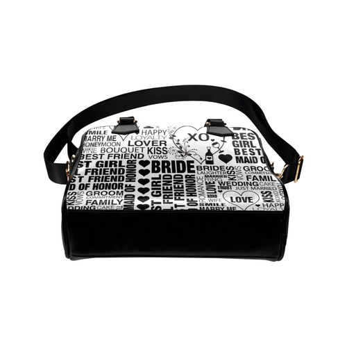 Bride Wedding Handbag Bachelorette Party Wedding Print Handbag by Juleez Shoulder Handbag (Model 1634)