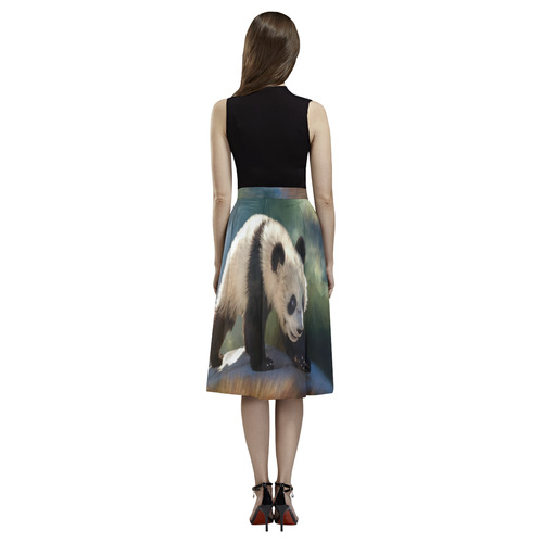 A cute painted panda bear baby. Aoede Crepe Skirt (Model D16)