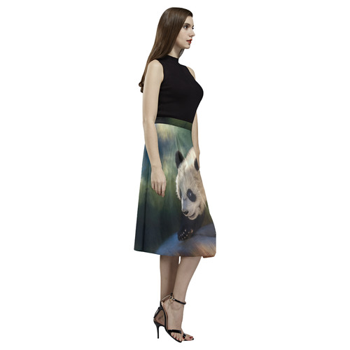 A cute painted panda bear baby. Aoede Crepe Skirt (Model D16)