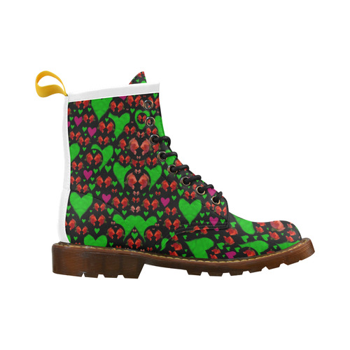 love hearts and roses High Grade PU Leather Martin Boots For Women Model 402H