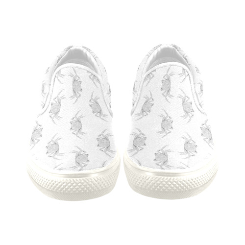 Pop Art Style Crabs Motif Pattern Slip-on Canvas Shoes for Kid (Model 019)