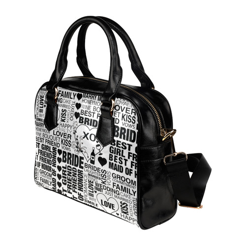 Bride Wedding Handbag Bachelorette Party Wedding Print Handbag by Juleez Shoulder Handbag (Model 1634)