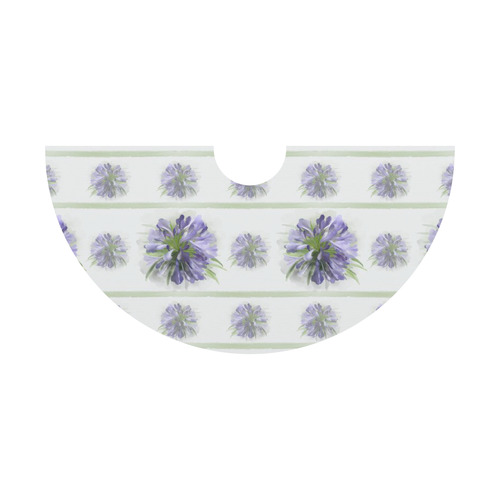 Delicate Small Purple Flowers, floral watercolor Tethys Half-Sleeve Skater Dress(Model D20)