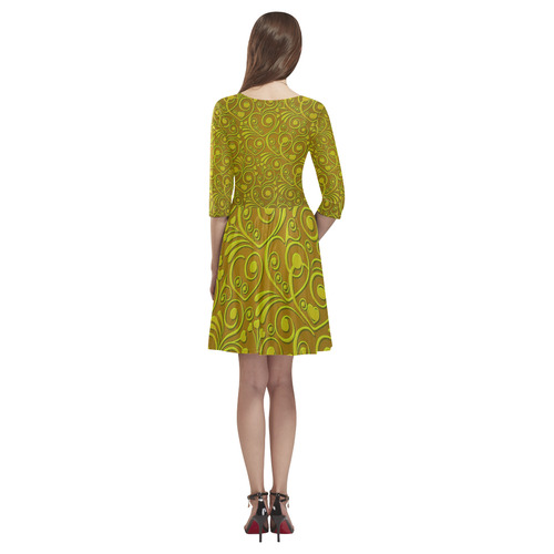 sweet hearts,olive Tethys Half-Sleeve Skater Dress(Model D20)