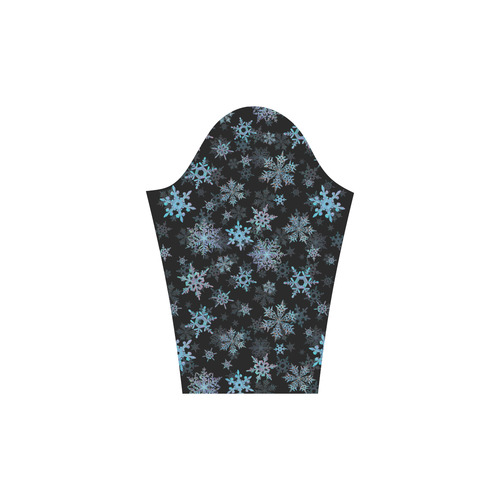 Snowflakes, Blue snow, Christmas Rhea Loose Round Neck Dress(Model D22)