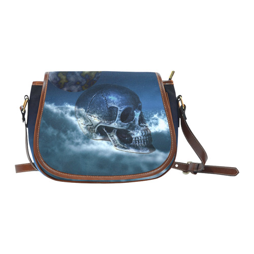 Skull and Moon Saddle Bag/Large (Model 1649)