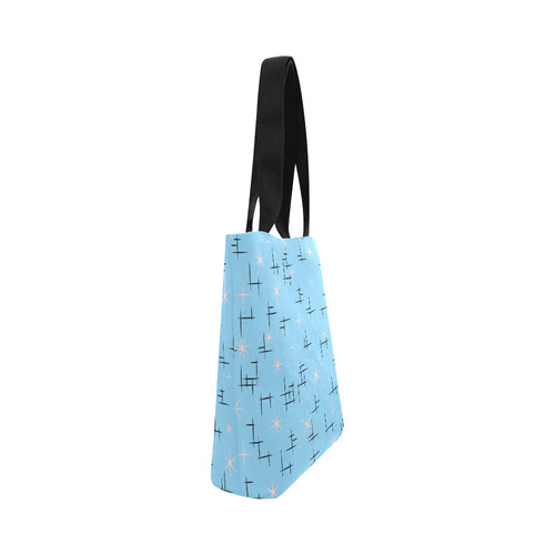 Stars and Abstract Lines Retro Pattern Canvas Tote Bag (Model 1657)