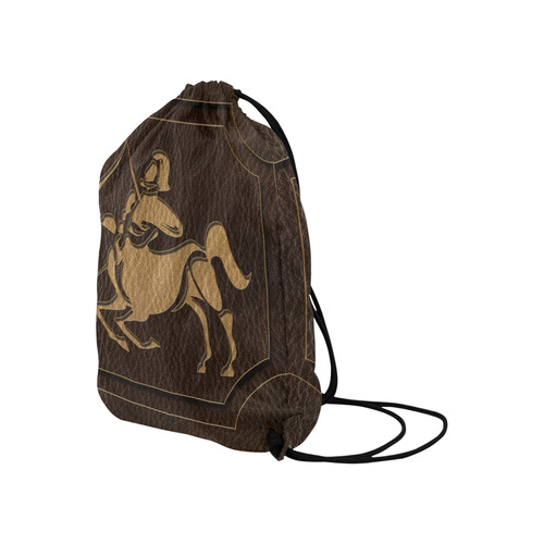 Leather-Look Zodiac Sagittarius Large Drawstring Bag Model 1604 (Twin Sides)  16.5"(W) * 19.3"(H)