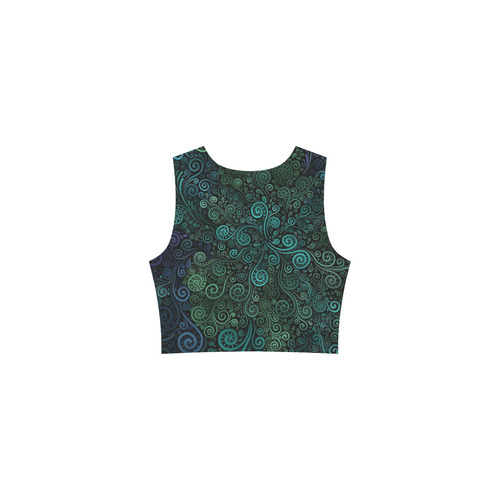 Turquoise 3D Rose Thea Sleeveless Skater Dress(Model D19)