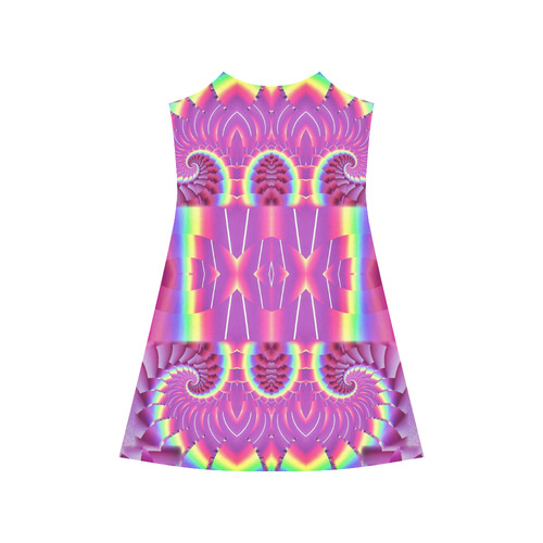 fractal patter -Unicorn-style-Annabellerockz-sumer-dress Alcestis Slip Dress (Model D05)