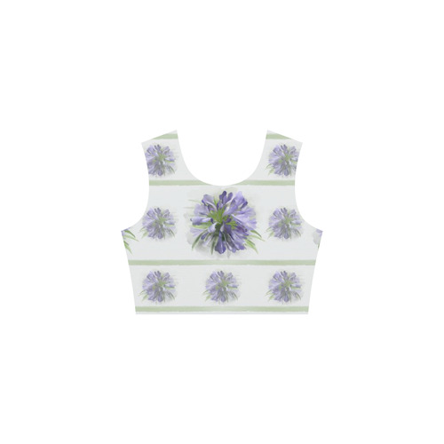 Delicate Small Purple Flowers, floral watercolor Tethys Half-Sleeve Skater Dress(Model D20)