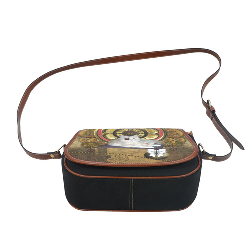 Steampunk, awseome cat clacks and gears Saddle Bag/Small (Model 1649)(Flap Customization)