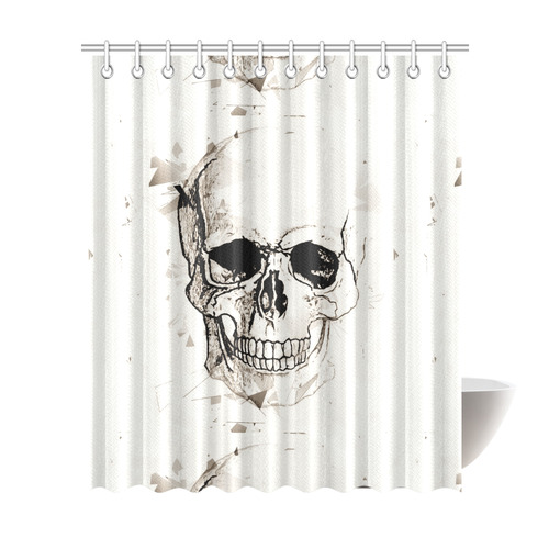 Skull Skizze by Popart Lover Shower Curtain 72"x84"