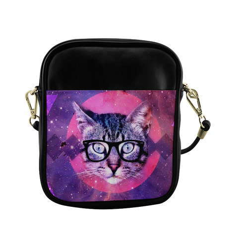 Nerdy Cat Sling Bag (Model 1627)