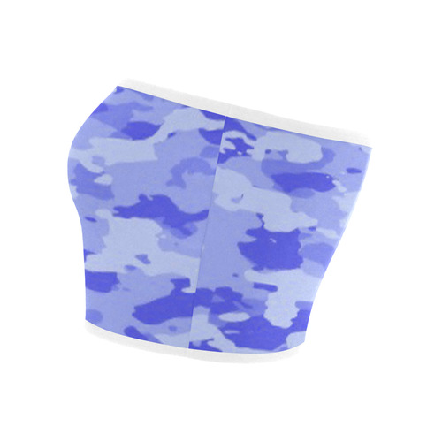 Blue Camo Bandeau Top