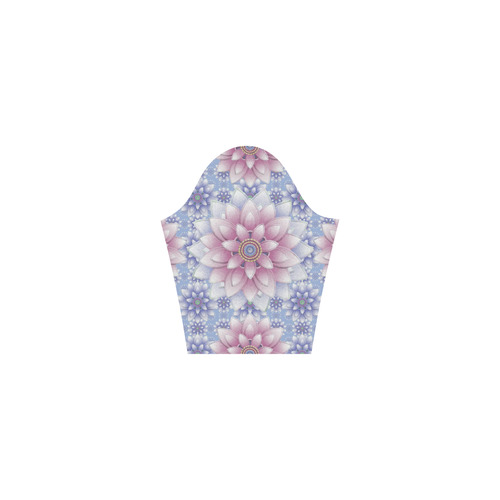 Ornaments pink+blue, pattern Tethys Half-Sleeve Skater Dress(Model D20)