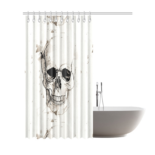 Skull Skizze by Popart Lover Shower Curtain 72"x84"
