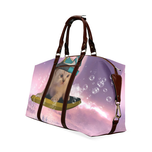 Funny surfing kitten Classic Travel Bag (Model 1643) Remake