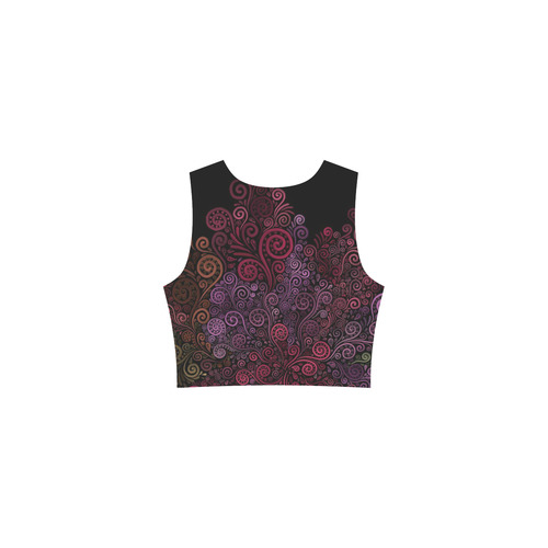 Psychedelic 3D Rose Thea Sleeveless Skater Dress(Model D19)