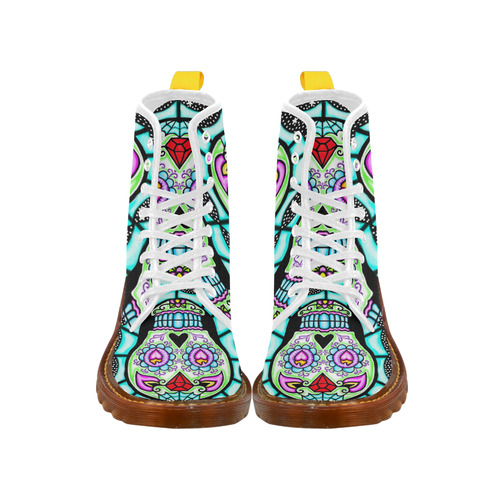 Sugar Skull Martin Boots For Women Model 1203H