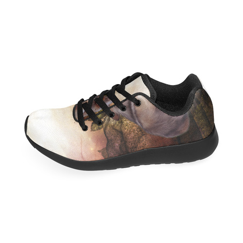 Beautiful wolf in the night Men’s Running Shoes (Model 020)