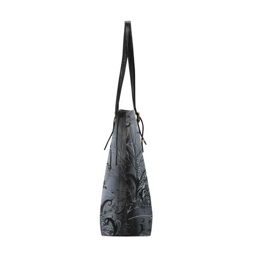 Raven Heart Print Tote Handbag By Juleez Euramerican Tote Bag/Small (Model 1655)