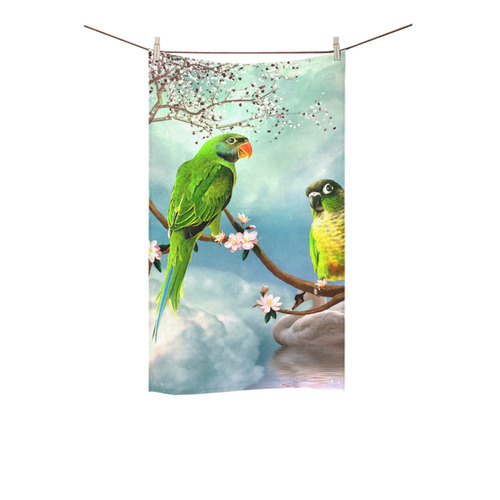 Funny cute parrots Custom Towel 16"x28"