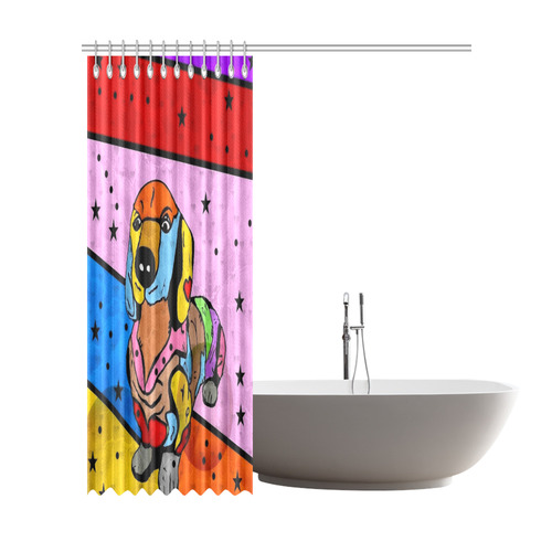 Dachshund by Nico Bielow Shower Curtain 72"x84"